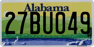 AL license plate 27BU049