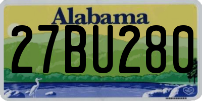 AL license plate 27BU280