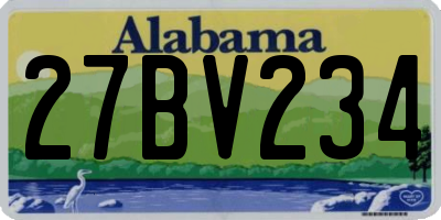 AL license plate 27BV234