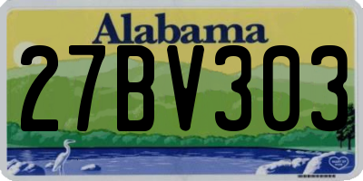 AL license plate 27BV303