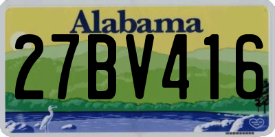 AL license plate 27BV416