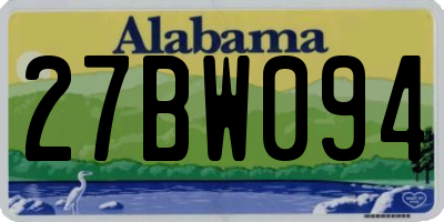 AL license plate 27BW094