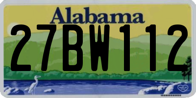 AL license plate 27BW112