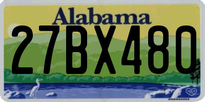 AL license plate 27BX480