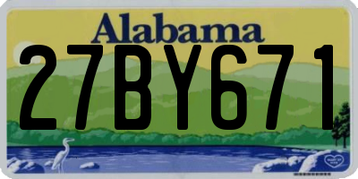 AL license plate 27BY671