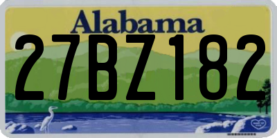 AL license plate 27BZ182