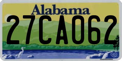 AL license plate 27CA062