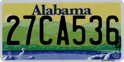 AL license plate 27CA536