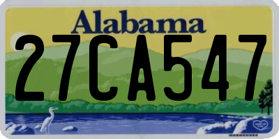 AL license plate 27CA547