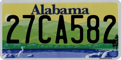 AL license plate 27CA582