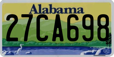 AL license plate 27CA698