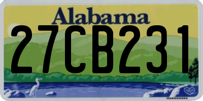 AL license plate 27CB231