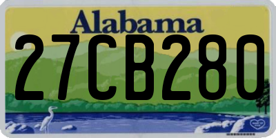 AL license plate 27CB280