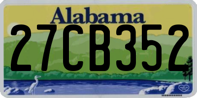 AL license plate 27CB352