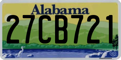 AL license plate 27CB721