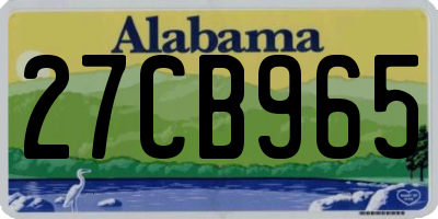 AL license plate 27CB965