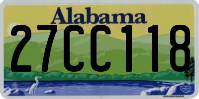 AL license plate 27CC118