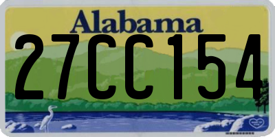 AL license plate 27CC154