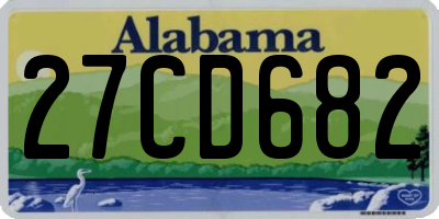 AL license plate 27CD682