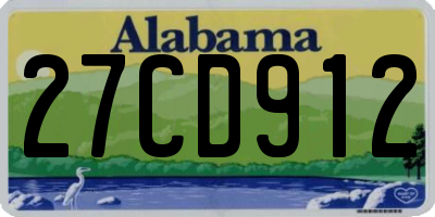 AL license plate 27CD912