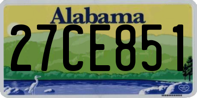 AL license plate 27CE851