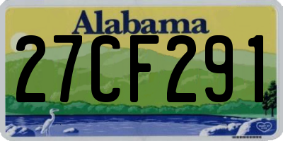 AL license plate 27CF291