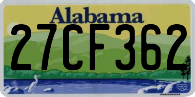 AL license plate 27CF362