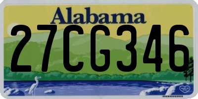 AL license plate 27CG346