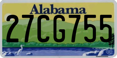 AL license plate 27CG755