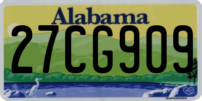 AL license plate 27CG909