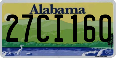 AL license plate 27CI160