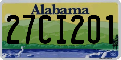 AL license plate 27CI201