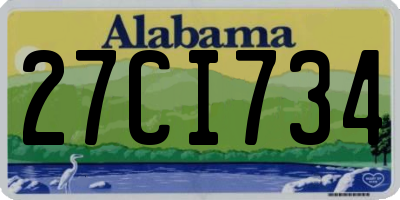 AL license plate 27CI734