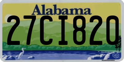 AL license plate 27CI820