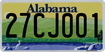 AL license plate 27CJ001