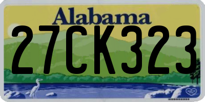 AL license plate 27CK323