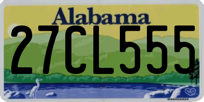 AL license plate 27CL555