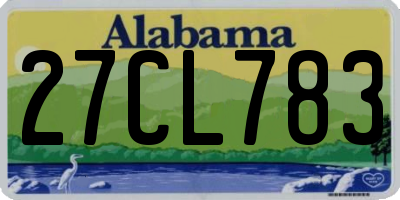 AL license plate 27CL783