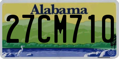 AL license plate 27CM710