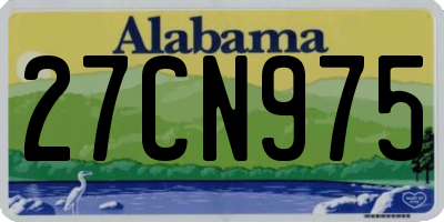 AL license plate 27CN975