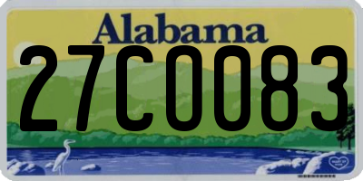 AL license plate 27CO083