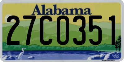 AL license plate 27CO351