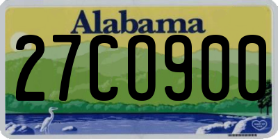 AL license plate 27CO900