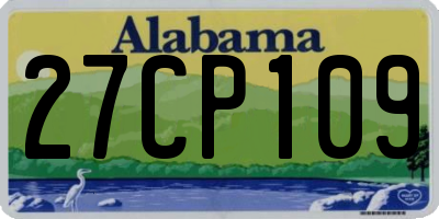 AL license plate 27CP109
