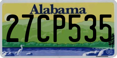 AL license plate 27CP535