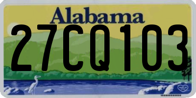 AL license plate 27CQ103