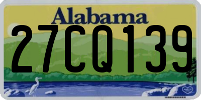 AL license plate 27CQ139
