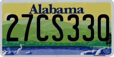 AL license plate 27CS330