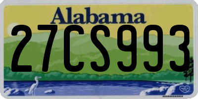 AL license plate 27CS993
