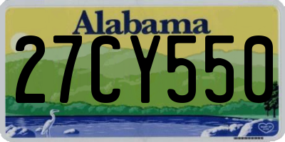 AL license plate 27CY550